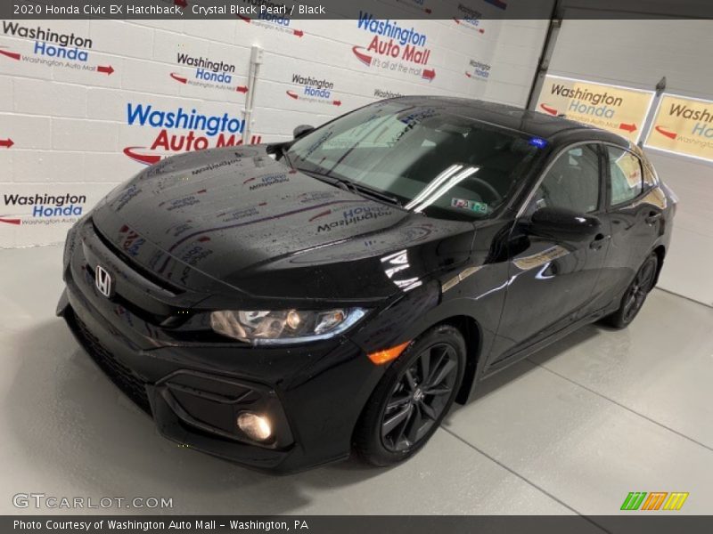 Crystal Black Pearl / Black 2020 Honda Civic EX Hatchback