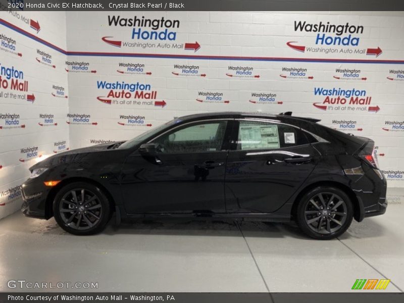 Crystal Black Pearl / Black 2020 Honda Civic EX Hatchback
