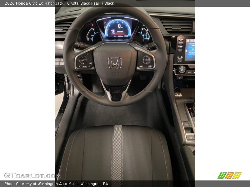 Crystal Black Pearl / Black 2020 Honda Civic EX Hatchback