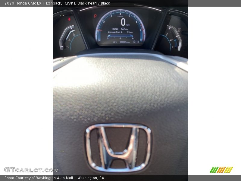 Crystal Black Pearl / Black 2020 Honda Civic EX Hatchback