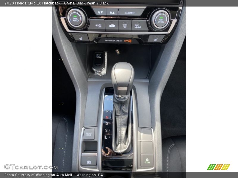 Crystal Black Pearl / Black 2020 Honda Civic EX Hatchback