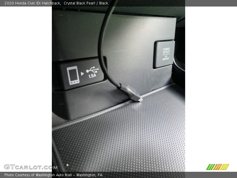 Crystal Black Pearl / Black 2020 Honda Civic EX Hatchback