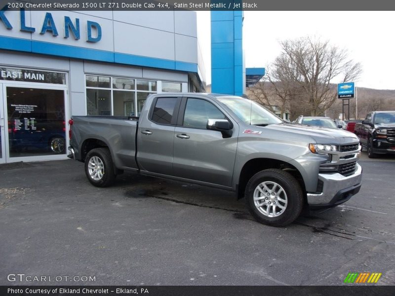 Satin Steel Metallic / Jet Black 2020 Chevrolet Silverado 1500 LT Z71 Double Cab 4x4