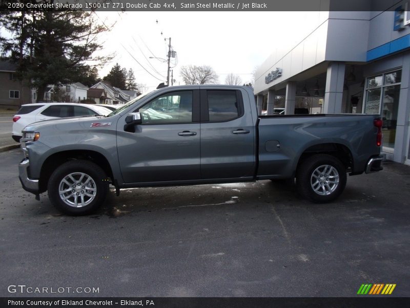 Satin Steel Metallic / Jet Black 2020 Chevrolet Silverado 1500 LT Z71 Double Cab 4x4