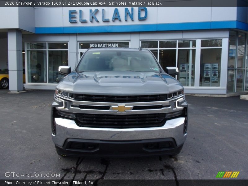 Satin Steel Metallic / Jet Black 2020 Chevrolet Silverado 1500 LT Z71 Double Cab 4x4