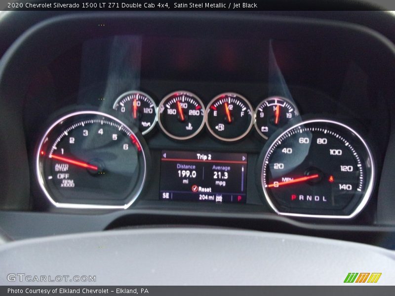 Satin Steel Metallic / Jet Black 2020 Chevrolet Silverado 1500 LT Z71 Double Cab 4x4