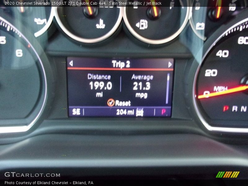 Satin Steel Metallic / Jet Black 2020 Chevrolet Silverado 1500 LT Z71 Double Cab 4x4