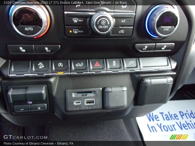 Satin Steel Metallic / Jet Black 2020 Chevrolet Silverado 1500 LT Z71 Double Cab 4x4