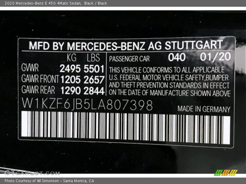 Black / Black 2020 Mercedes-Benz E 450 4Matic Sedan