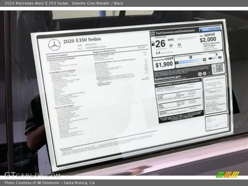 Selenite Grey Metallic / Black 2020 Mercedes-Benz E 350 Sedan