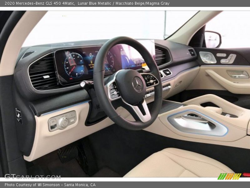 Lunar Blue Metallic / Macchiato Beige/Magma Gray 2020 Mercedes-Benz GLS 450 4Matic