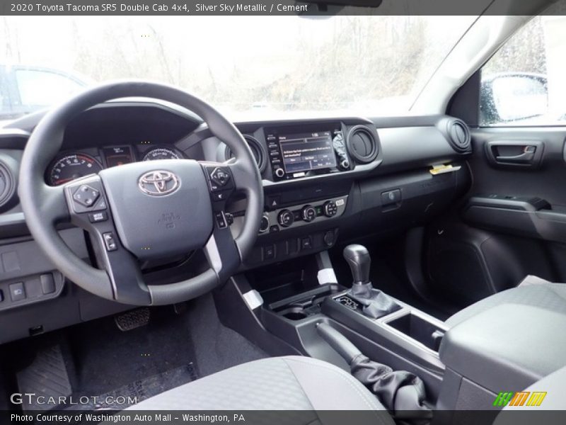 Silver Sky Metallic / Cement 2020 Toyota Tacoma SR5 Double Cab 4x4