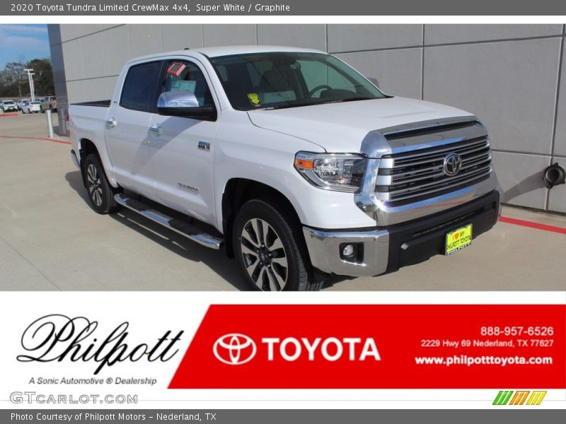 Super White / Graphite 2020 Toyota Tundra Limited CrewMax 4x4