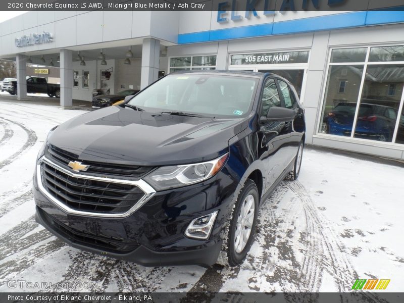 Midnight Blue Metallic / Ash Gray 2020 Chevrolet Equinox LS AWD