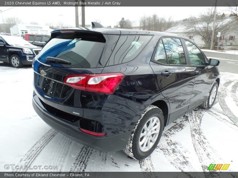 Midnight Blue Metallic / Ash Gray 2020 Chevrolet Equinox LS AWD