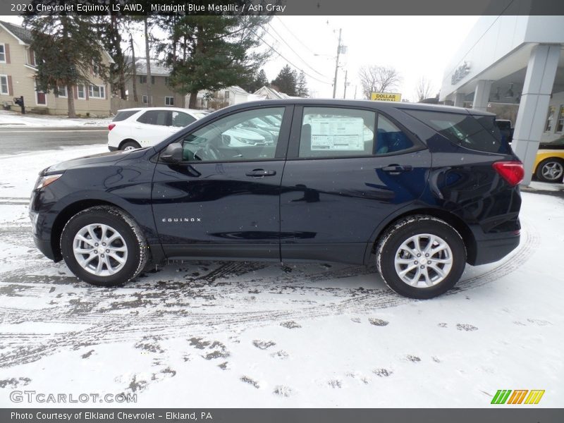 Midnight Blue Metallic / Ash Gray 2020 Chevrolet Equinox LS AWD