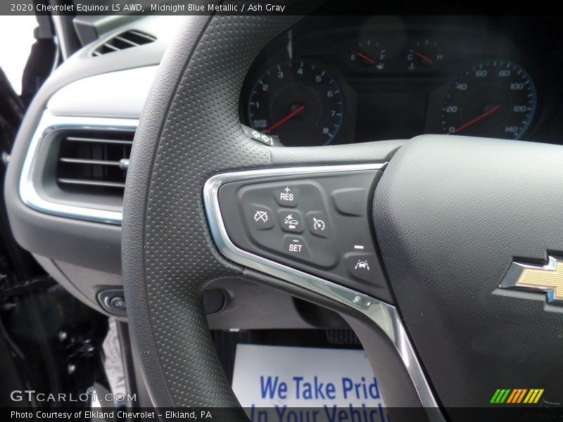 Midnight Blue Metallic / Ash Gray 2020 Chevrolet Equinox LS AWD