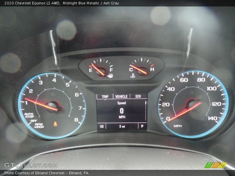 Midnight Blue Metallic / Ash Gray 2020 Chevrolet Equinox LS AWD