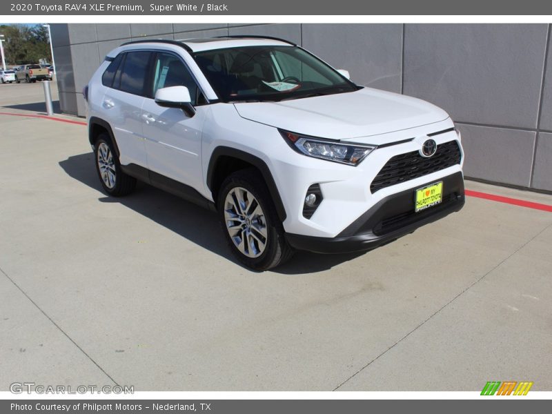 Super White / Black 2020 Toyota RAV4 XLE Premium