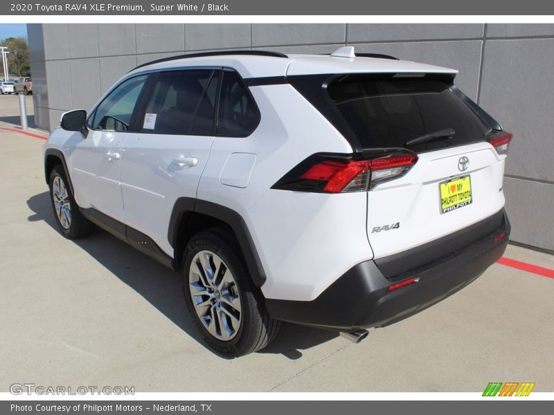 Super White / Black 2020 Toyota RAV4 XLE Premium