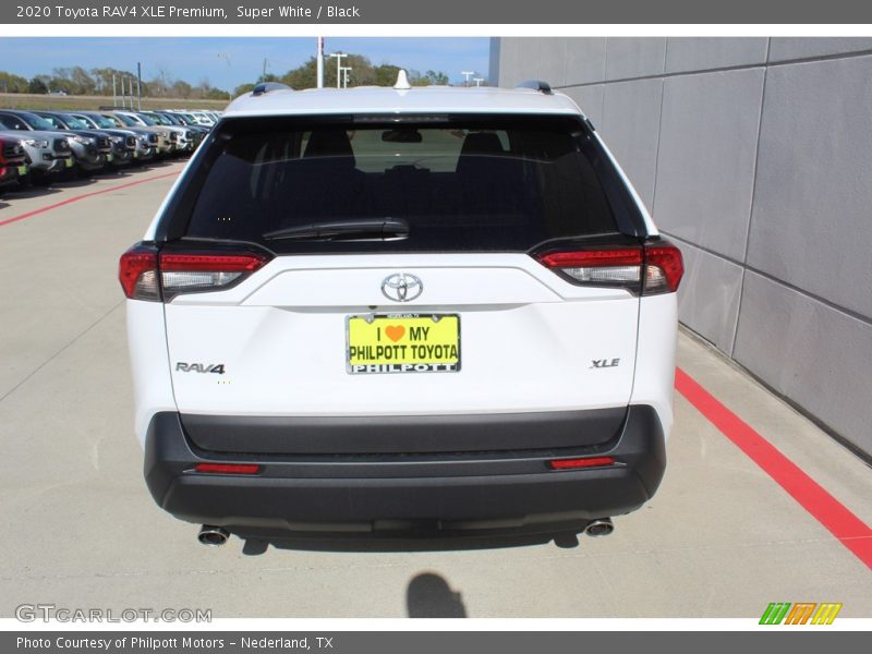 Super White / Black 2020 Toyota RAV4 XLE Premium