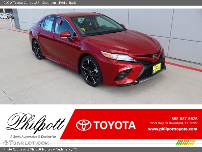 Supersonic Red / Black 2020 Toyota Camry XSE