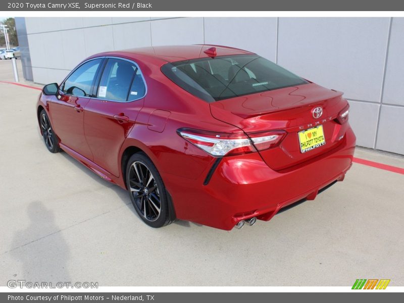 Supersonic Red / Black 2020 Toyota Camry XSE