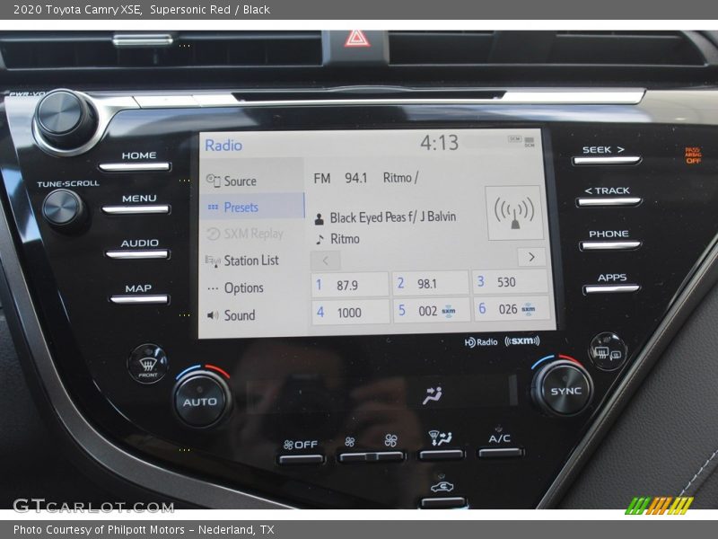 Supersonic Red / Black 2020 Toyota Camry XSE