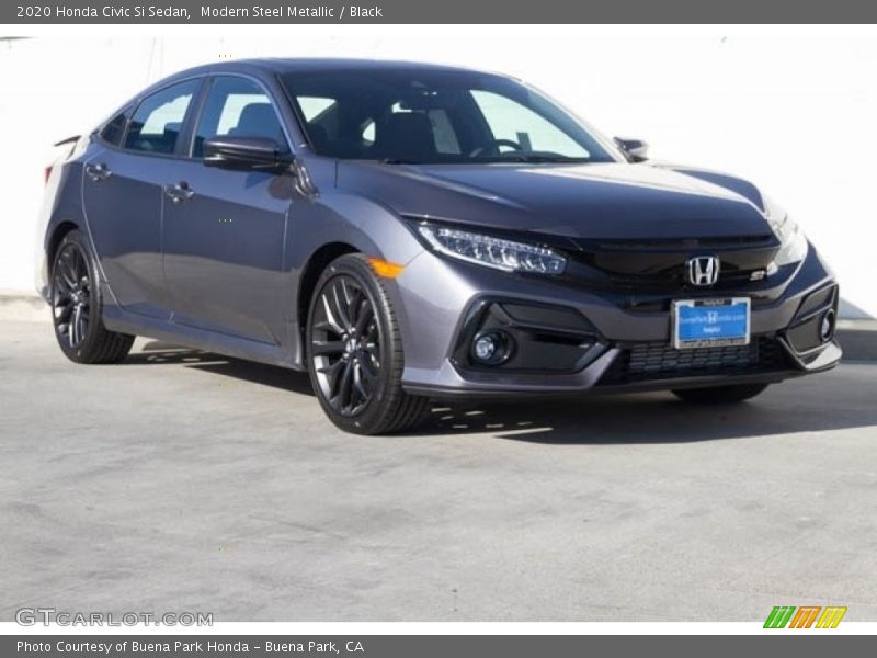 Modern Steel Metallic / Black 2020 Honda Civic Si Sedan