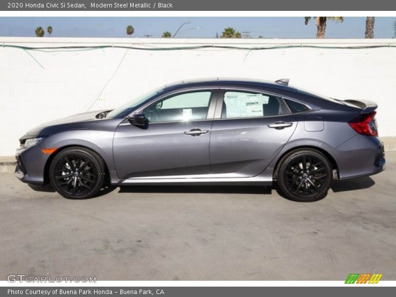 Modern Steel Metallic / Black 2020 Honda Civic Si Sedan