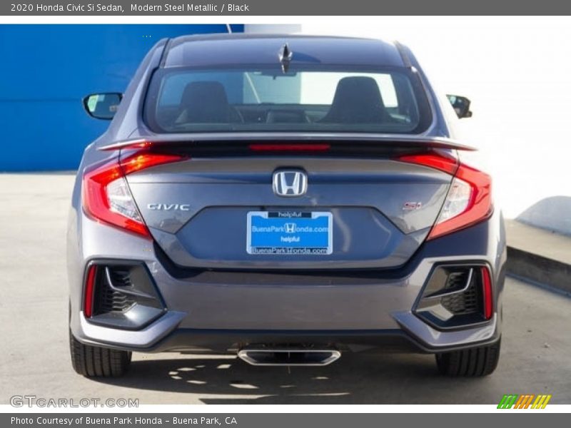 Modern Steel Metallic / Black 2020 Honda Civic Si Sedan