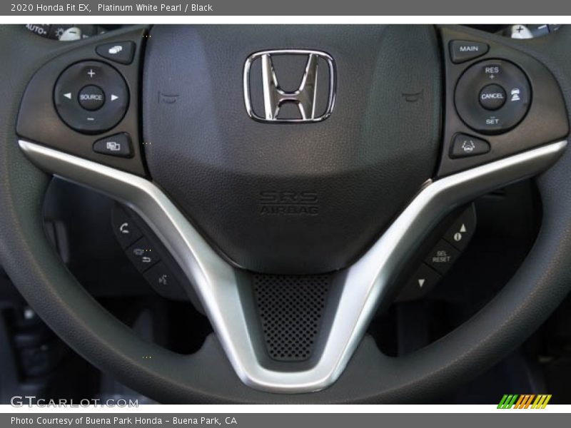 Platinum White Pearl / Black 2020 Honda Fit EX