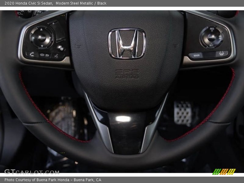 Modern Steel Metallic / Black 2020 Honda Civic Si Sedan