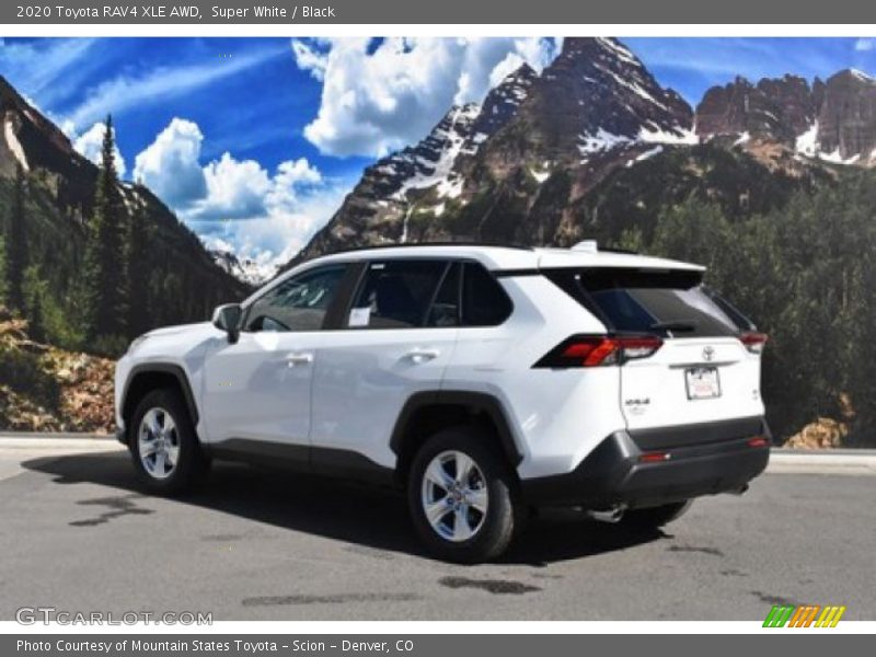 Super White / Black 2020 Toyota RAV4 XLE AWD