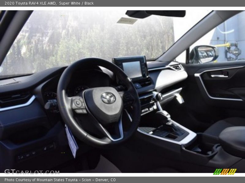 Super White / Black 2020 Toyota RAV4 XLE AWD