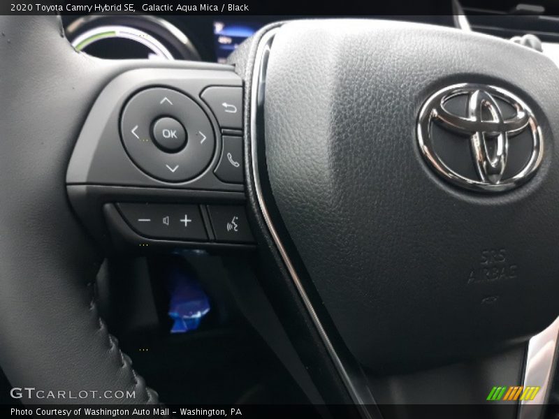 Galactic Aqua Mica / Black 2020 Toyota Camry Hybrid SE
