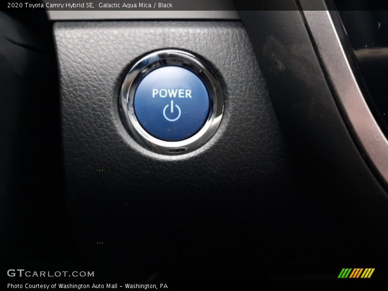 Galactic Aqua Mica / Black 2020 Toyota Camry Hybrid SE
