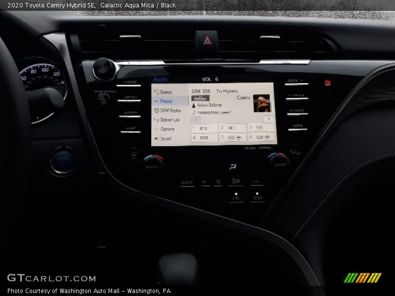 Galactic Aqua Mica / Black 2020 Toyota Camry Hybrid SE