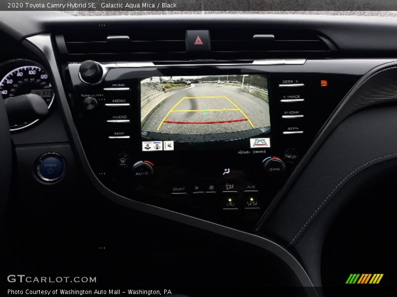 Galactic Aqua Mica / Black 2020 Toyota Camry Hybrid SE