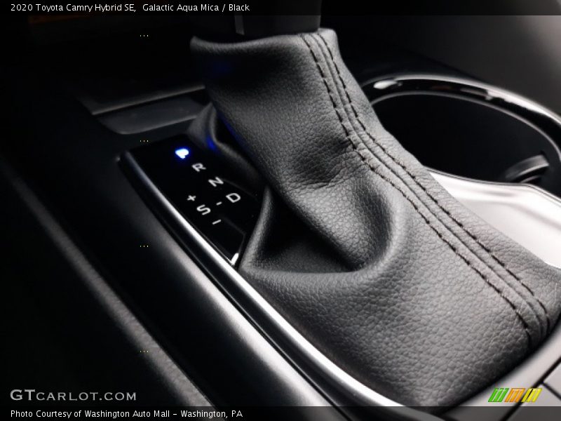 Galactic Aqua Mica / Black 2020 Toyota Camry Hybrid SE