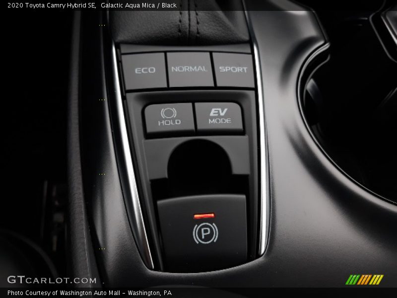 Galactic Aqua Mica / Black 2020 Toyota Camry Hybrid SE