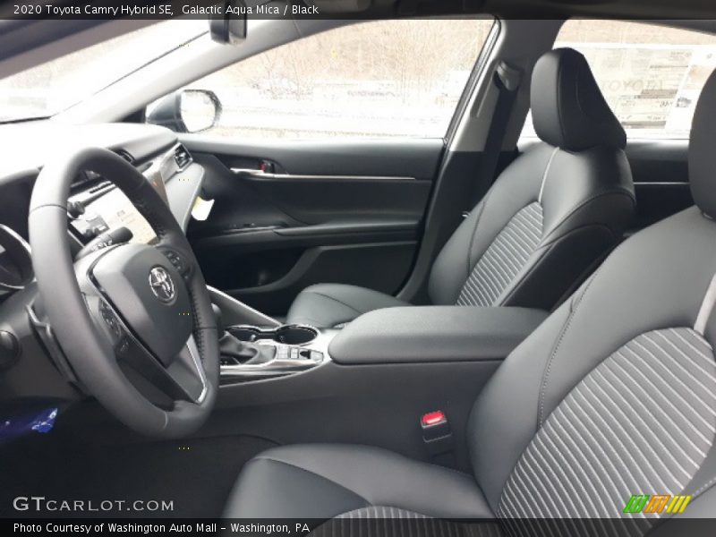 Galactic Aqua Mica / Black 2020 Toyota Camry Hybrid SE