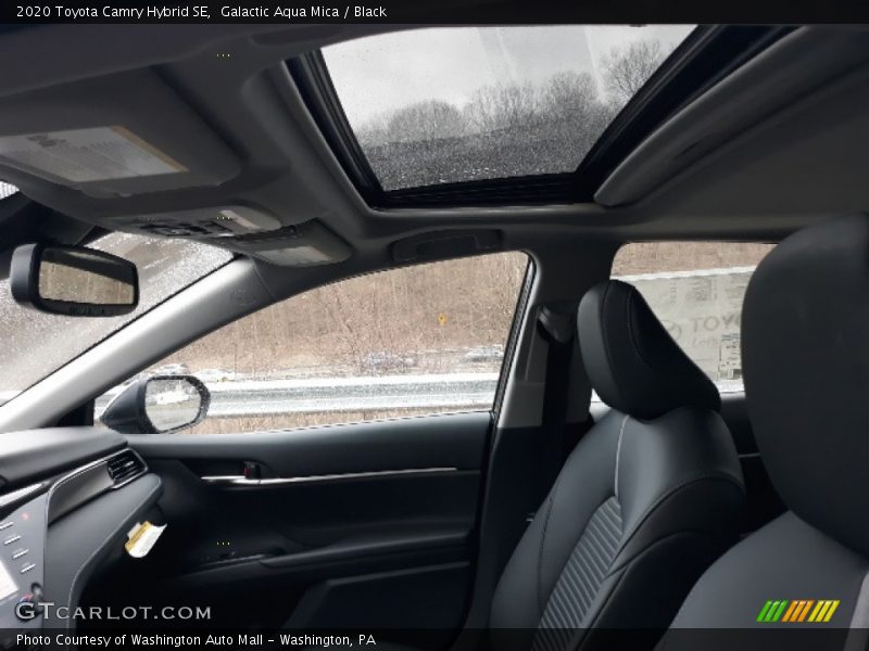 Galactic Aqua Mica / Black 2020 Toyota Camry Hybrid SE