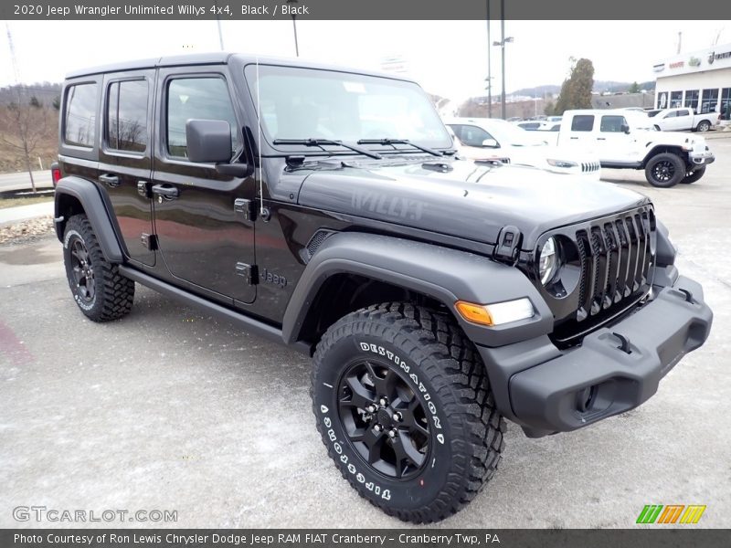Front 3/4 View of 2020 Wrangler Unlimited Willys 4x4