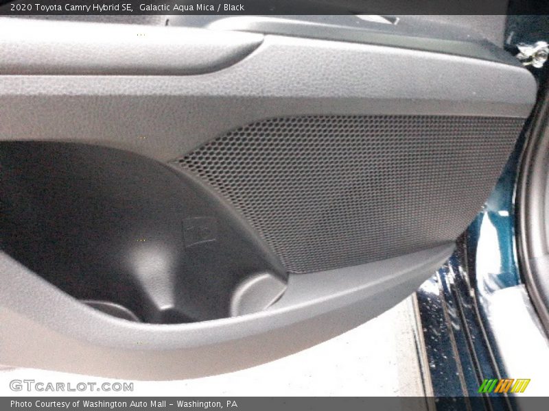 Galactic Aqua Mica / Black 2020 Toyota Camry Hybrid SE