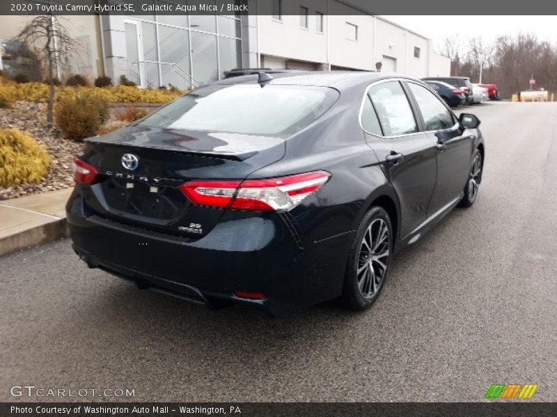 Galactic Aqua Mica / Black 2020 Toyota Camry Hybrid SE