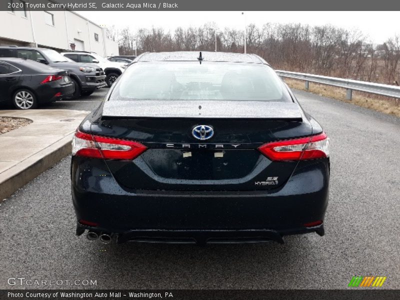 Galactic Aqua Mica / Black 2020 Toyota Camry Hybrid SE
