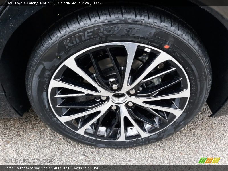 Galactic Aqua Mica / Black 2020 Toyota Camry Hybrid SE