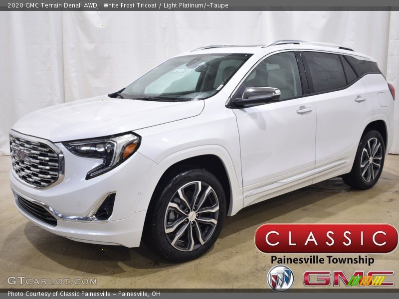 White Frost Tricoat / Light Platinum/­Taupe 2020 GMC Terrain Denali AWD