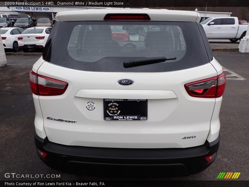 Diamond White / Medium Light Stone 2020 Ford EcoSport S 4WD